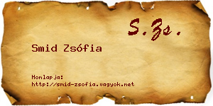 Smid Zsófia névjegykártya