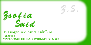 zsofia smid business card